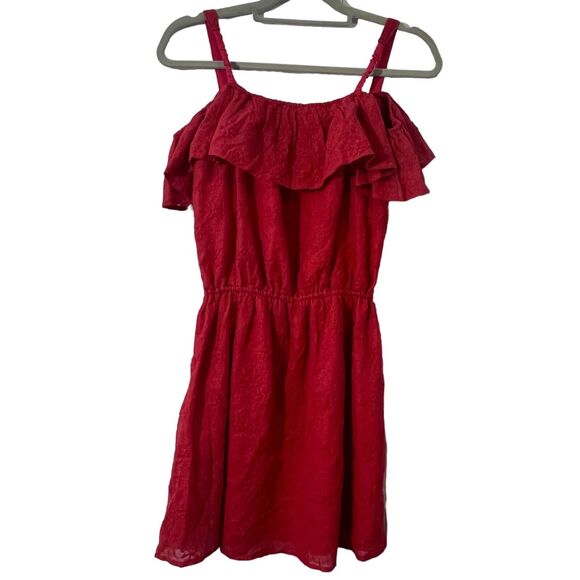 Abercrombie Kids Girls Off The Shoulder Strappy Ruffle Dress 13/14 - Picture 7 of 7